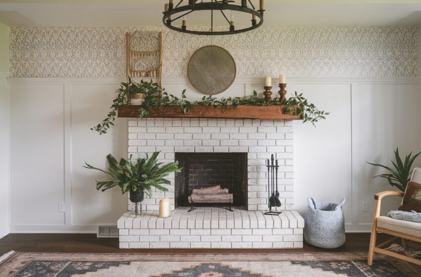 Boho Fireplace Makeover