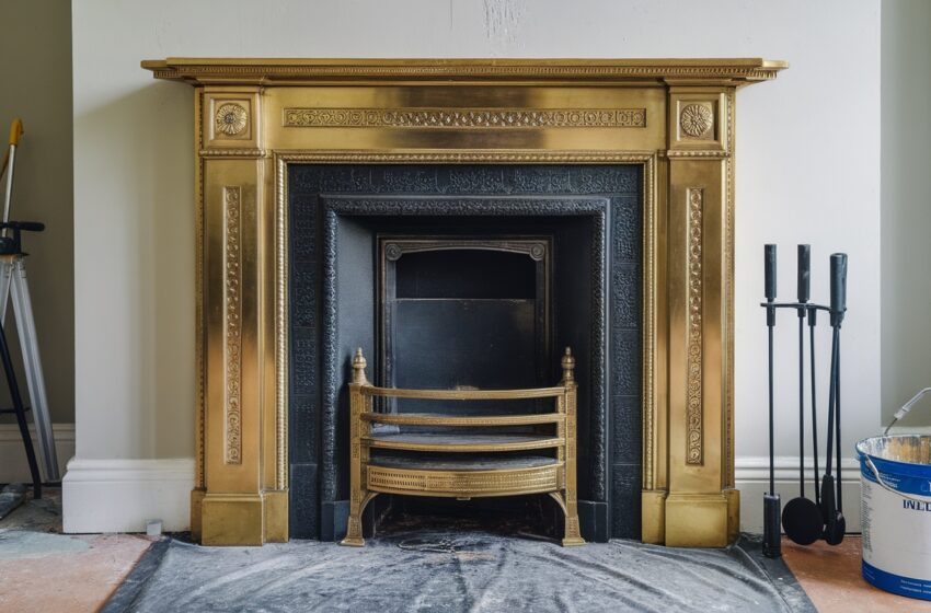  10 Stunning Ideas for a Brass Fireplace Makeover