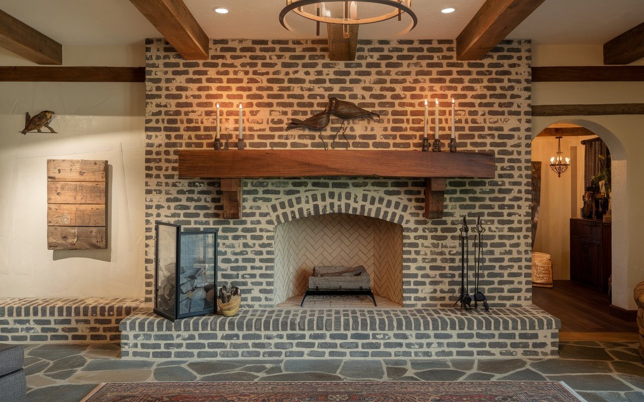 10 Stunning Brick Wall Fireplace Makeover Ideas