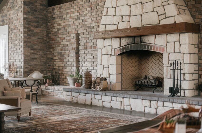 Farmhouse Fireplace Makeover