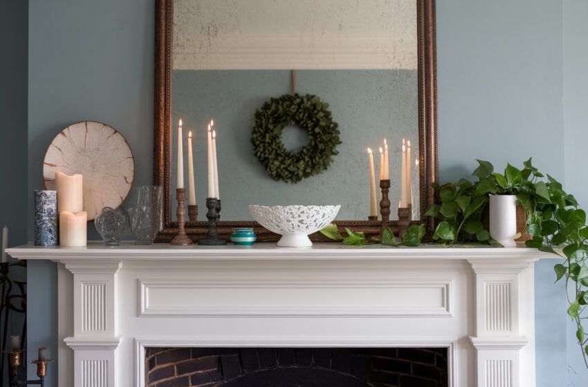 Fireplace Mantle Makeover