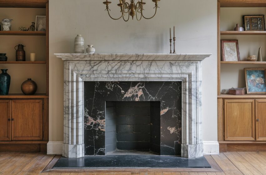 Marble Fireplace Makeover