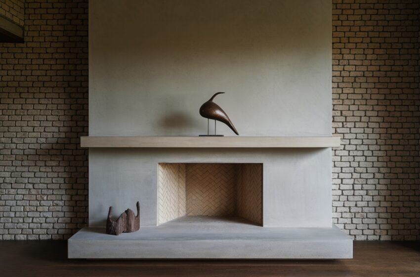 Minimalist Fireplace Mantle