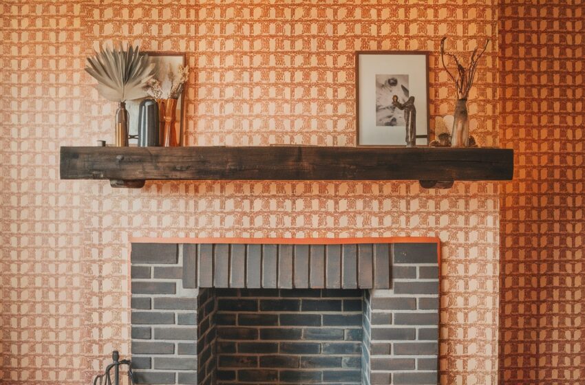 Peel and Stick Fireplace Makeover