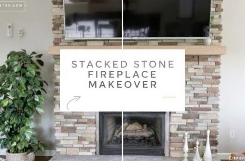  10 Stunning Stacked Stone Fireplace Makeover Ideas