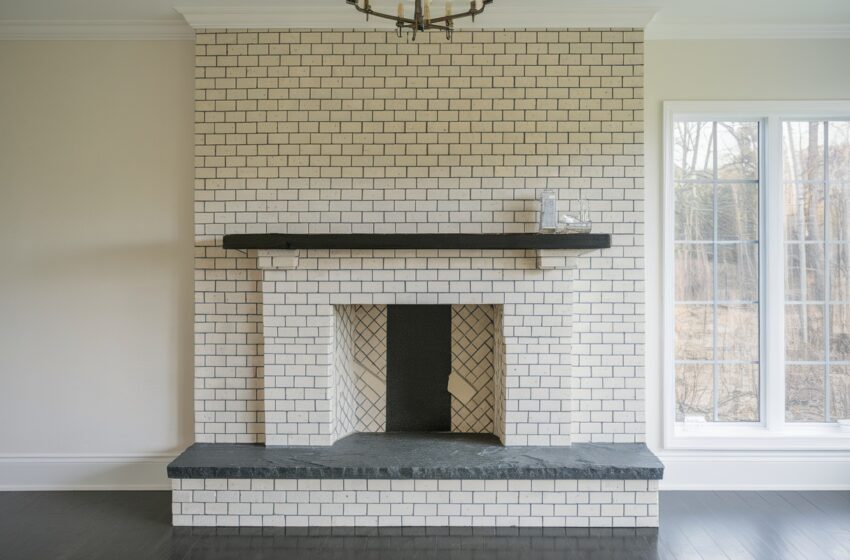 Tile Fireplace Makeover