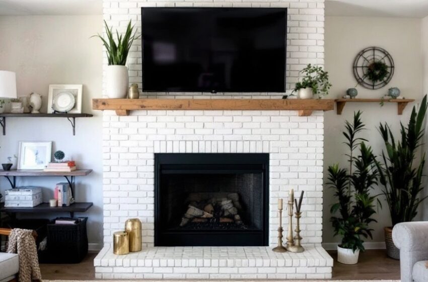  10 Stunning White Brick Fireplace Makeover Ideas