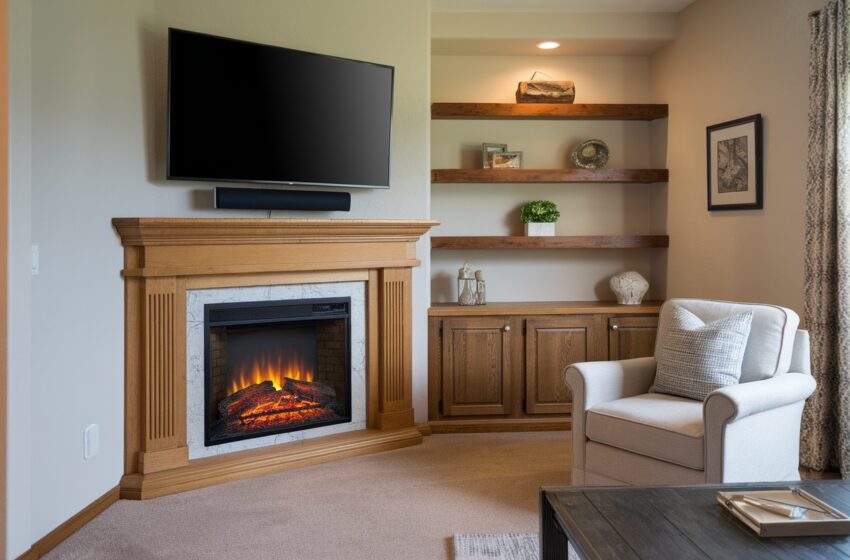  10 Stylish Corner Electric Fireplace Ideas to Enhance Your TV Space