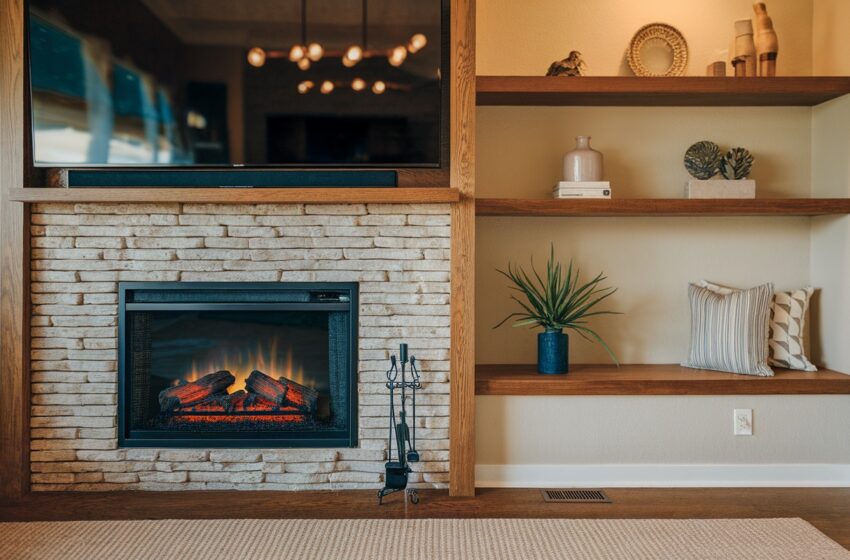 electric fireplace redo ideas