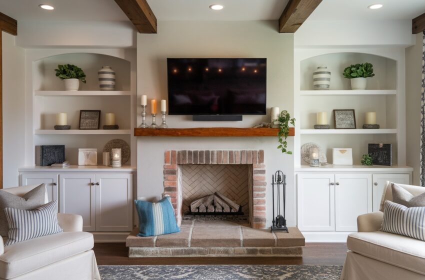  10 Creative Fireplace Makeover Ideas Featuring a TV