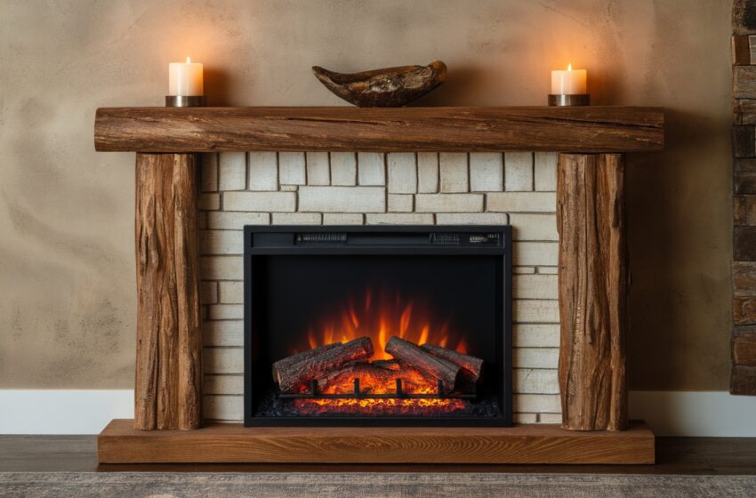 rustic electric fireplace ideas