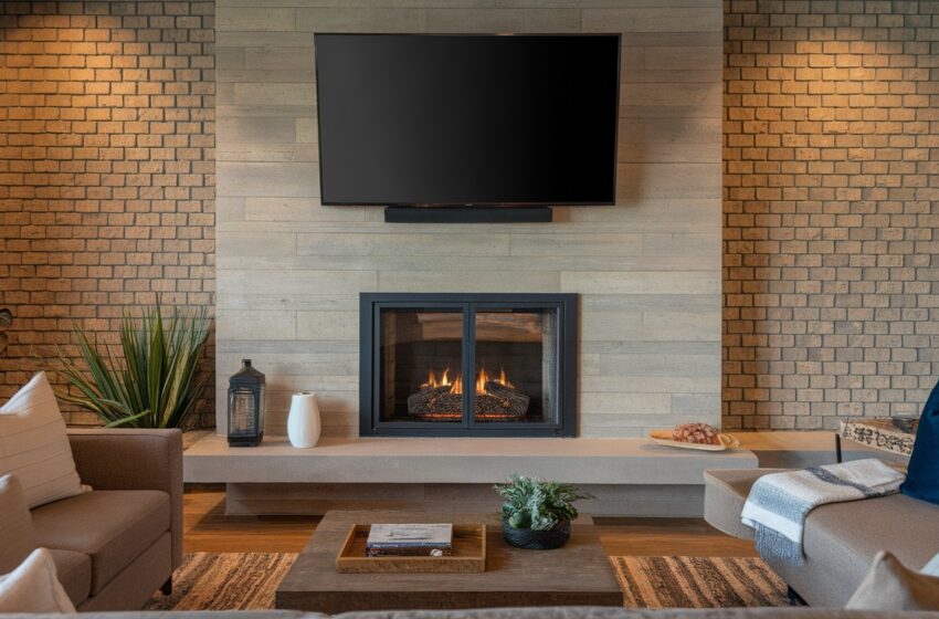  17 Stunning Fireplace Wall Ideas with TV for Your Living Room