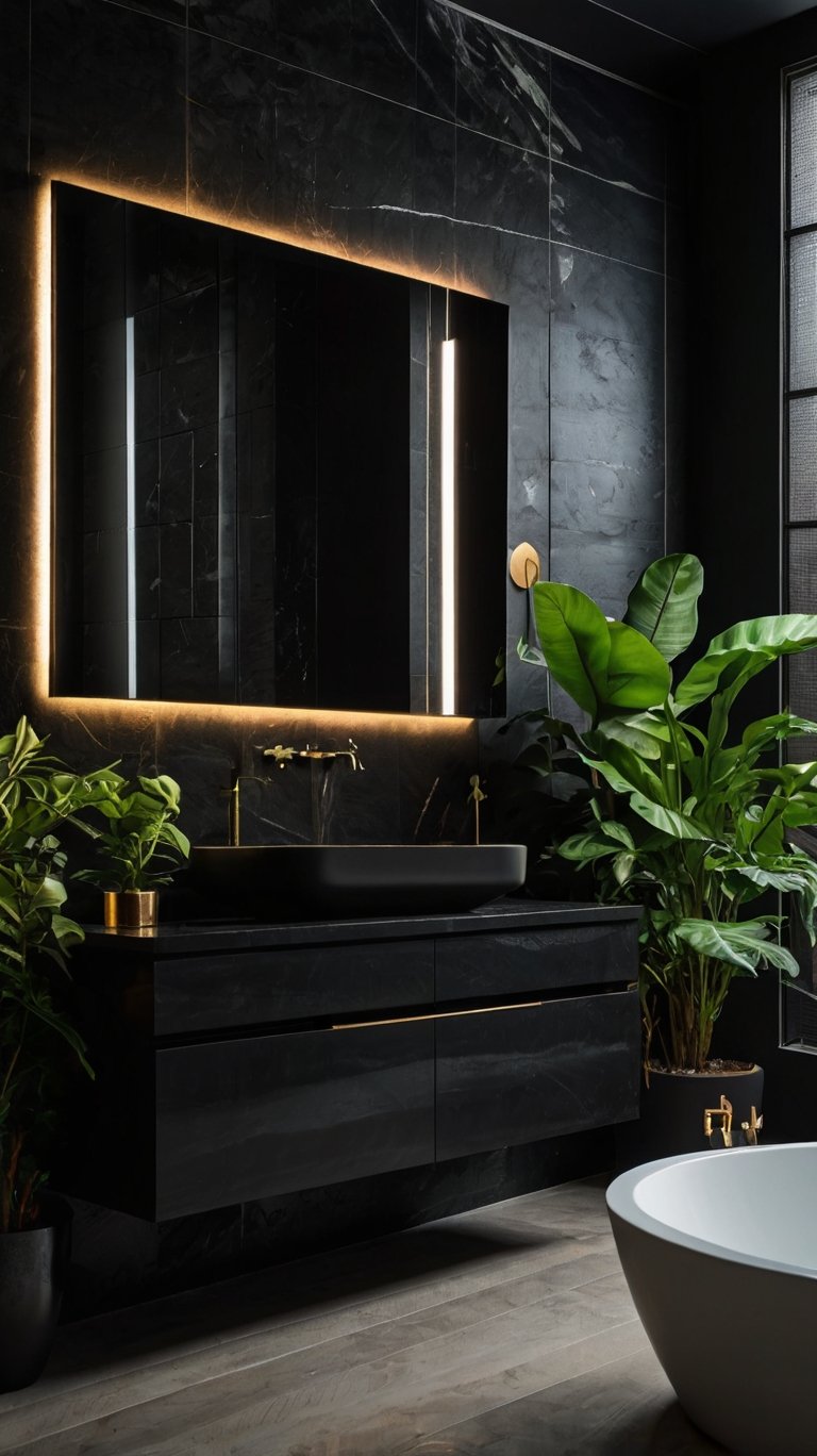 Black Bathroom: 16 Stylish Ideas for a Bold and Elegant Look