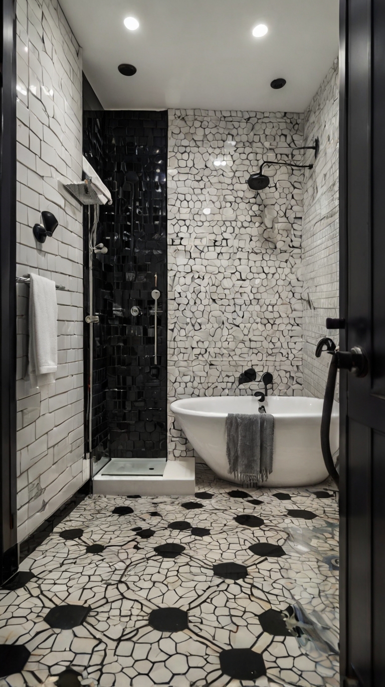 15 Stunning Black and White Tile Bathroom Ideas for a Modern Look