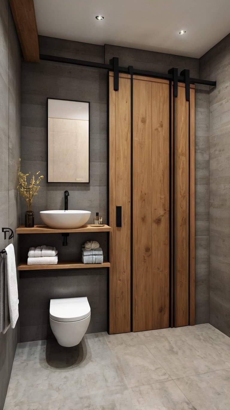 Japandi Bathroom Door