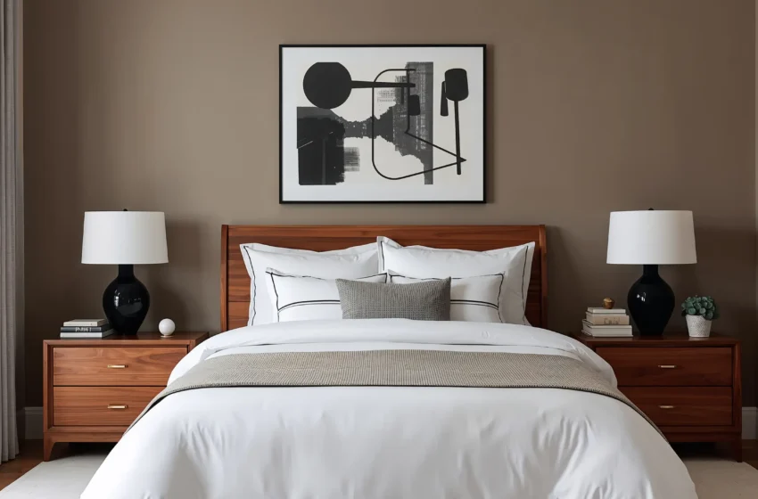  15 Elegant Cherry Wood Bedroom Decor Ideas with Bright Touches