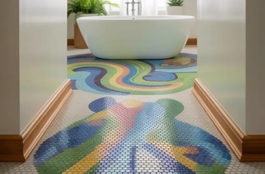  15 Eye-Catching Penny Tile Bathroom Floor Ideas and Stylish Touches