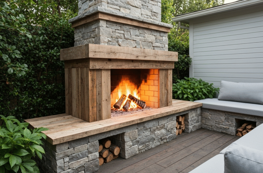do it yourself outdoor fireplace​