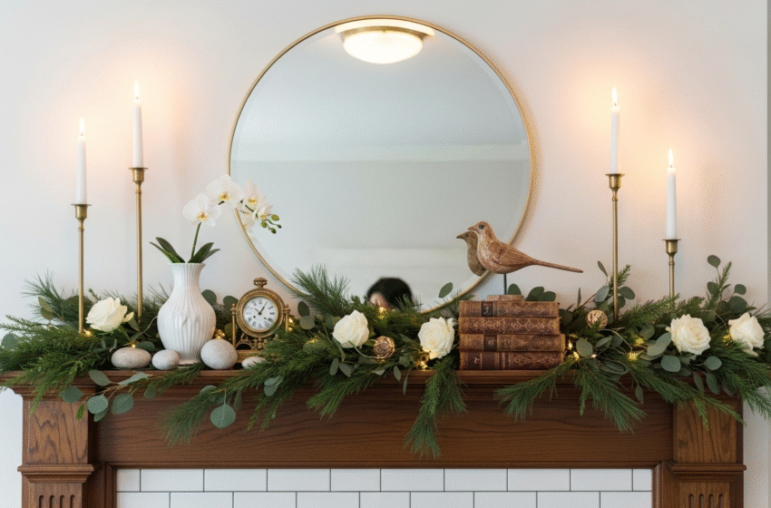 how to Decorate a Fireplace Mantel