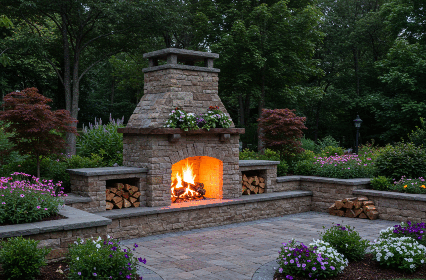how to build an outdoor fireplace​