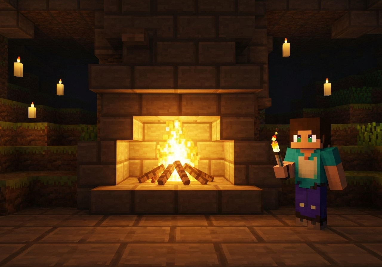 How Do You Build a Fireplace in Minecraft?