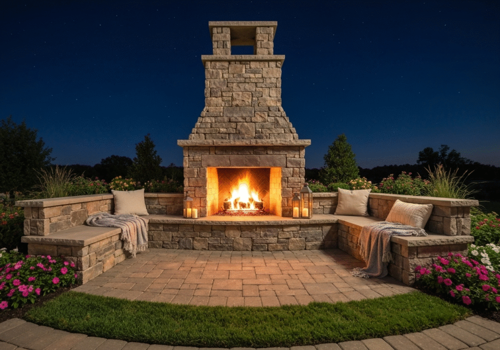 do it yourself outdoor fireplace​