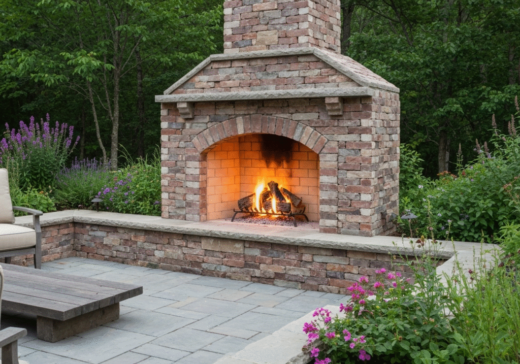 do it yourself outdoor fireplace​