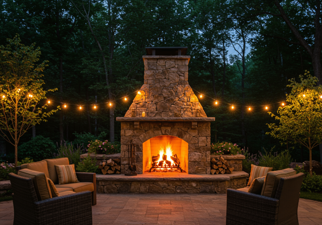how to build an outdoor fireplace​