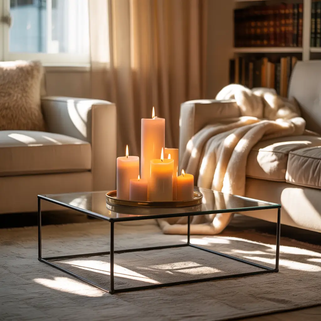 15 Gorgeous Glass Coffee Table Decor Ideas For Cozy Living