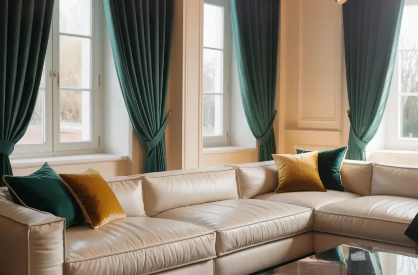  15 Inspiring Green Curtains Living Room Ideas for Comfort