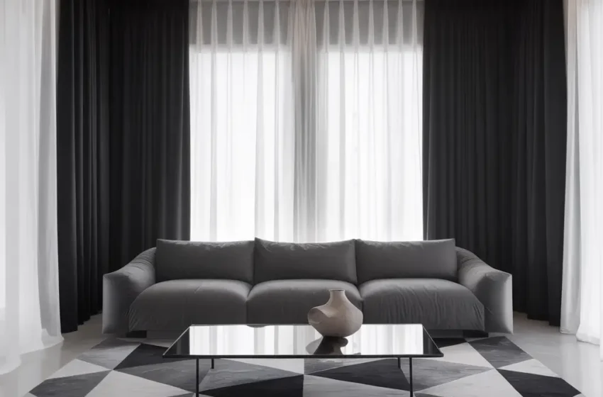  15 Gorgeous Black Curtains Living Room Ideas for Modern Homes