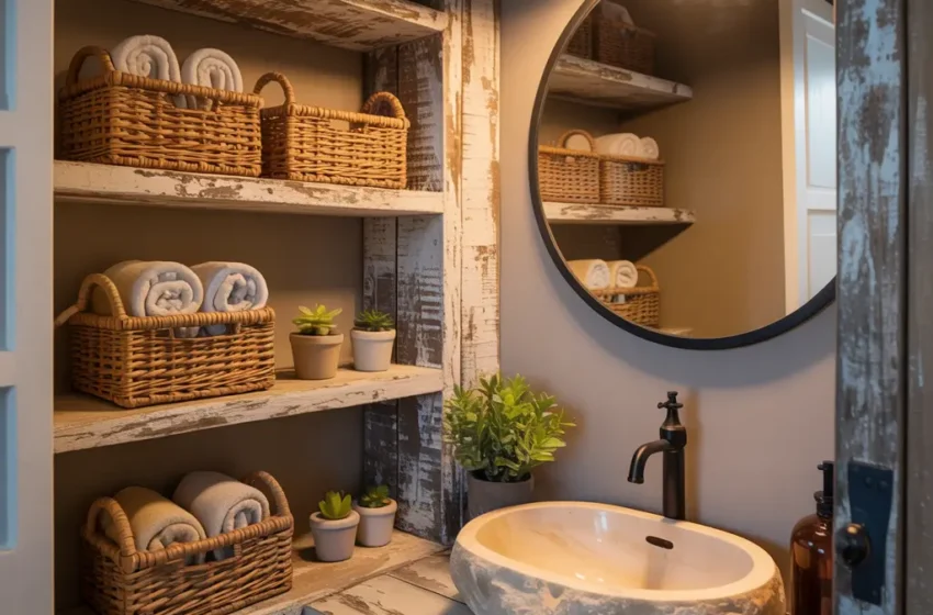  15 Stylish Small Rustic Bathroom Ideas and Natural Decor Tricks