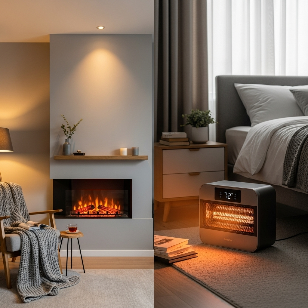 are electric fireplaces safer than space heaters​