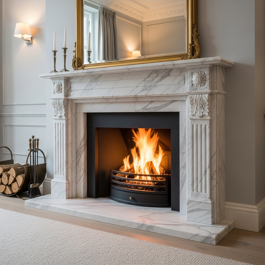 can u paint marble fireplace​