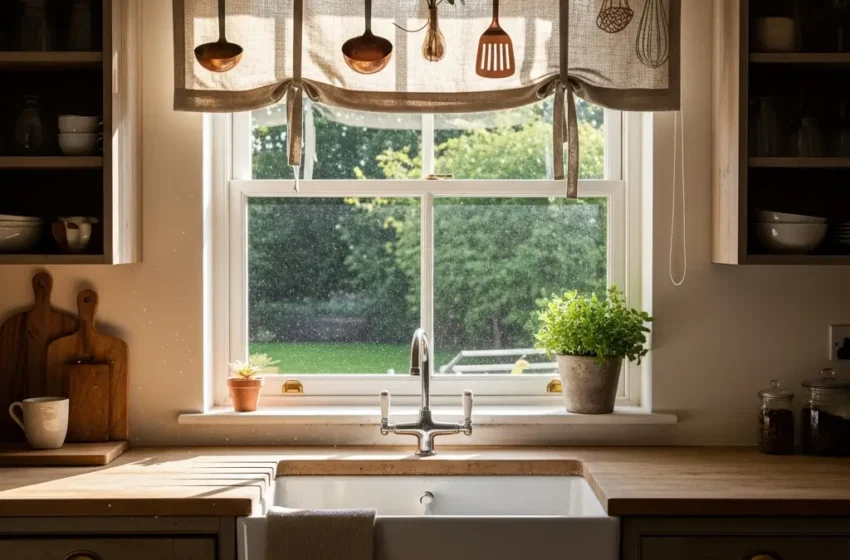  15 Gorgeous Kitchen Window Curtains Over Sink Ideas and Looks