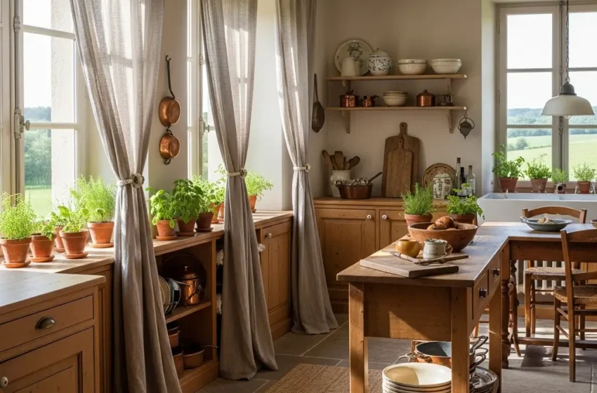  12 Delightful French Country Kitchen Curtains Ideas for Warm Vibes