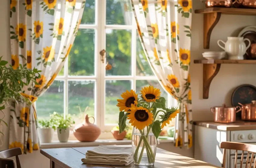  15 Creative Country Kitchen Curtains Ideas for Warm Ambiance