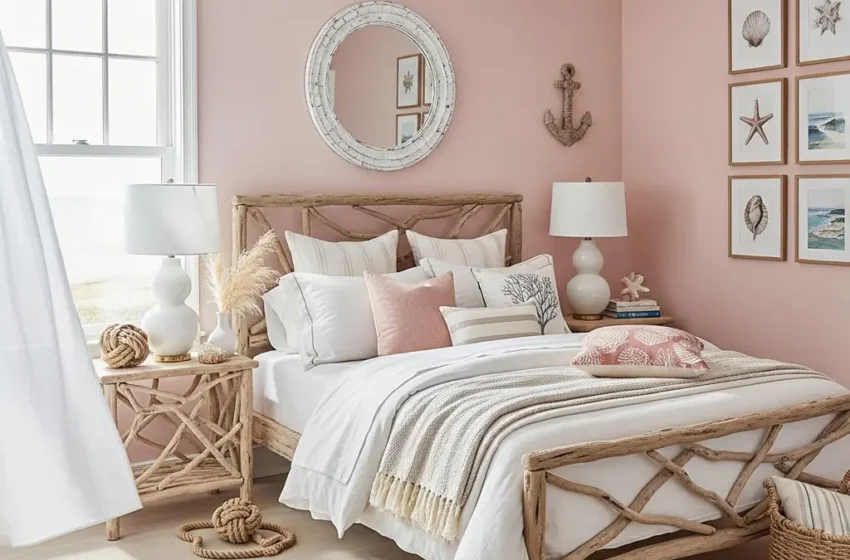  12 Elegant Pink Coastal Bedroom Ideas and Coastal Chic Decor