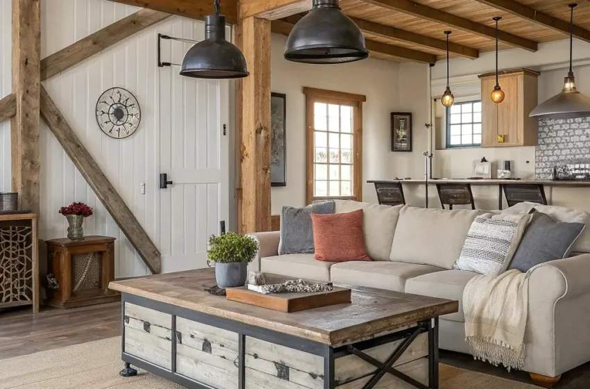  12 Warm Farmhouse Style Living Room Ideas and Comfy Textures
