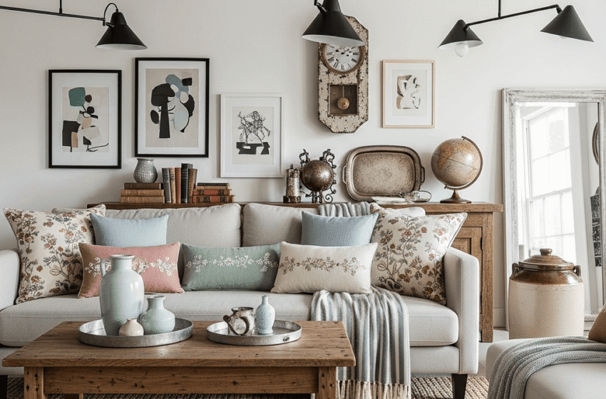  10 Inspiring Vintage Farmhouse Living Room Ideas for Comfort