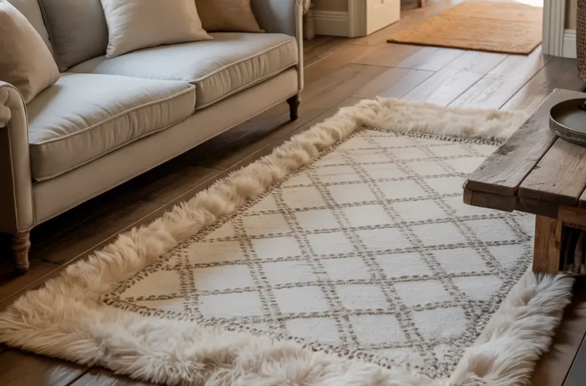  10 Gorgeous Farmhouse Rugs Living Room Ideas for Rustic Charm
