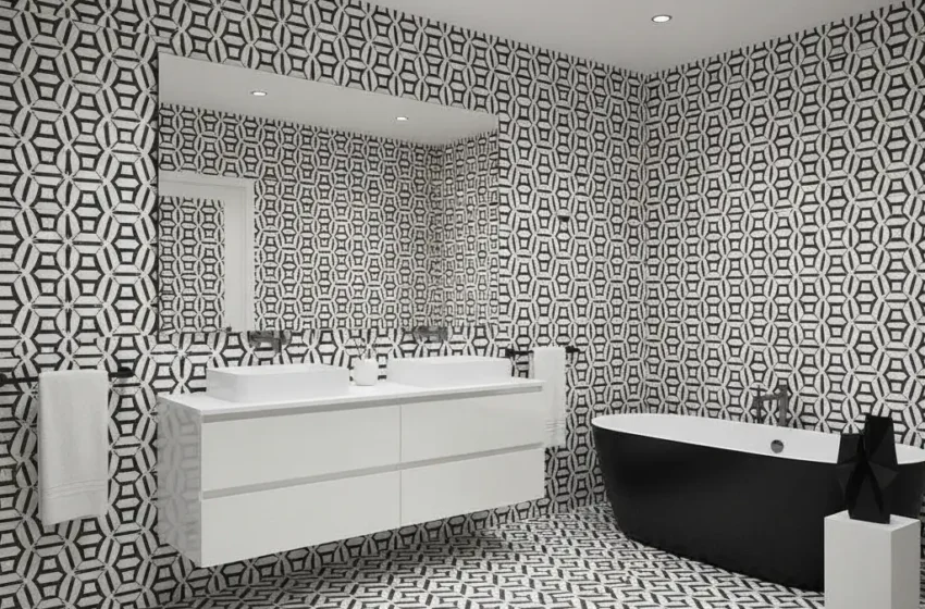  10 Elegant Black and White Tile Bathroom Decor Ideas for Homes