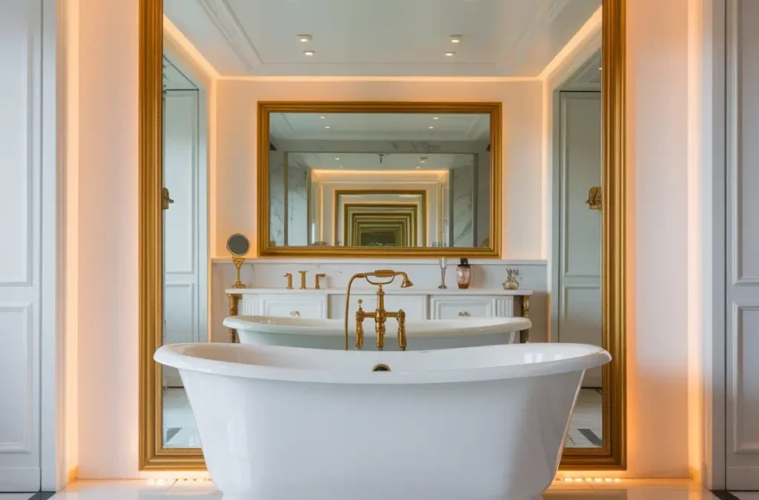  10 Chic White and Gold Bathroom Ideas for Small Bathrooms