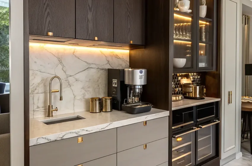  10 Elegant Kitchen Coffee Bar Ideas for Modern Kitchens
