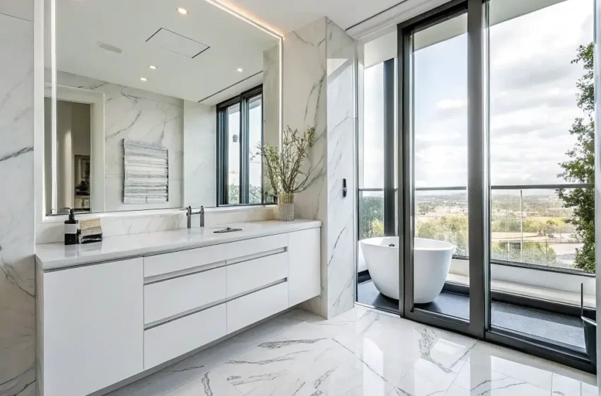  12 Cozy White Marble Tile Bathroom Ideas for Relaxing Vibes