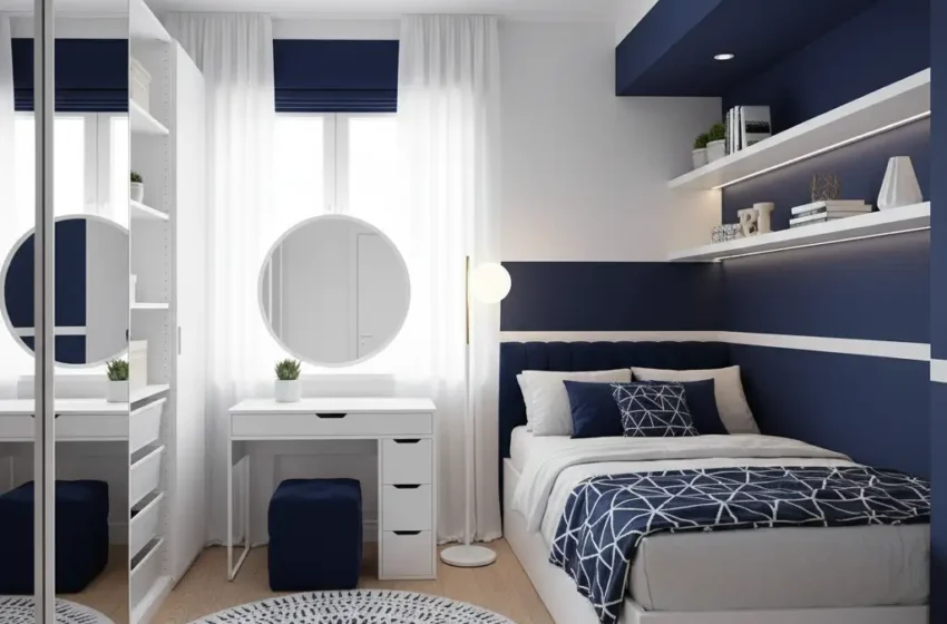  10 Trendy Navy Blue and White Bedroom Ideas with Luxury Vibes
