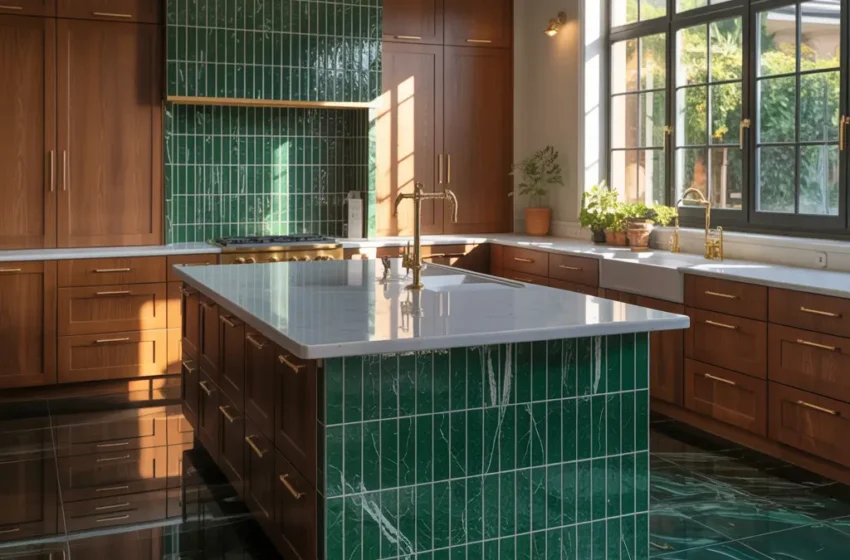  12 Elegant Green Kitchen Tiles Ideas for Timeless Design
