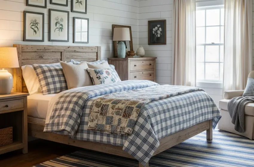  10 Inviting Blue Farmhouse Bedroom Ideas for Cozy Retreats