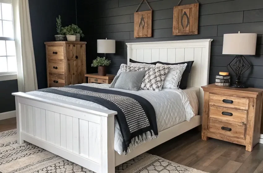  10 Inspiring Moody Farmhouse Bedroom Ideas and Warm Textures