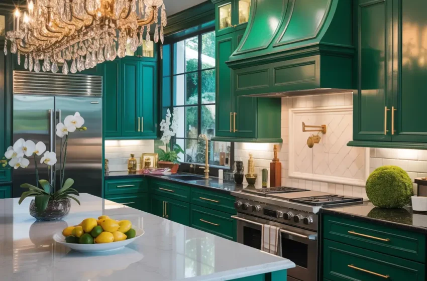  10 Trendy Green Kitchen Cabinets Ideas and Farmhouse Charm